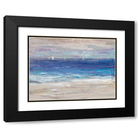 Distant Regatta I Black Modern Wood Framed Art Print with Double Matting by OToole, Tim