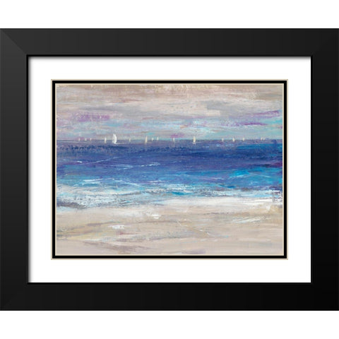 Distant Regatta I Black Modern Wood Framed Art Print with Double Matting by OToole, Tim