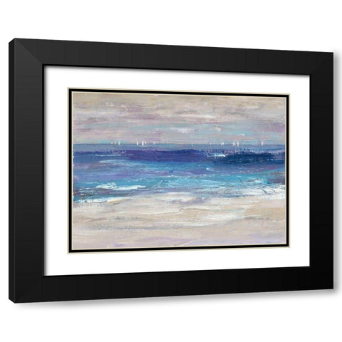 Distant Regatta II Black Modern Wood Framed Art Print with Double Matting by OToole, Tim