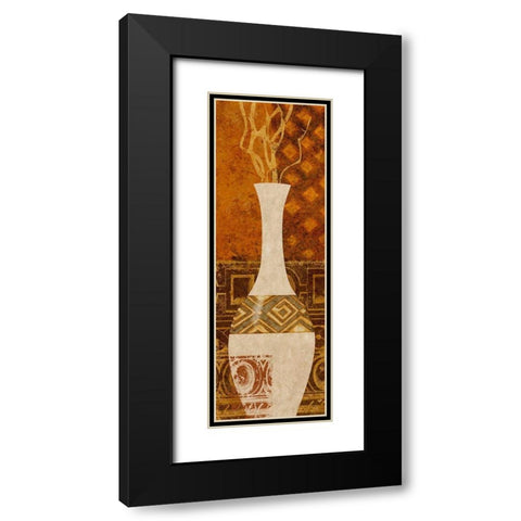 Ethnic Vase I Black Modern Wood Framed Art Print with Double Matting by Saunders, Alonzo
