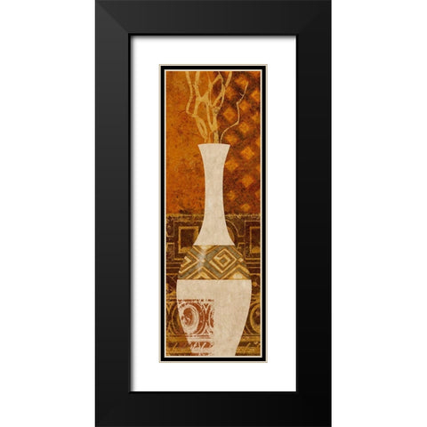 Ethnic Vase I Black Modern Wood Framed Art Print with Double Matting by Saunders, Alonzo