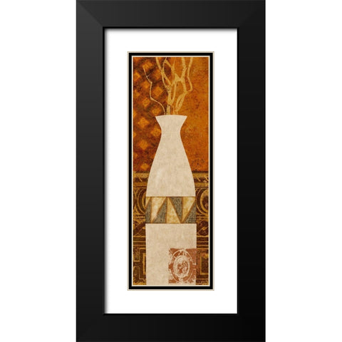 Ethnic Vase II Black Modern Wood Framed Art Print with Double Matting by Saunders, Alonzo