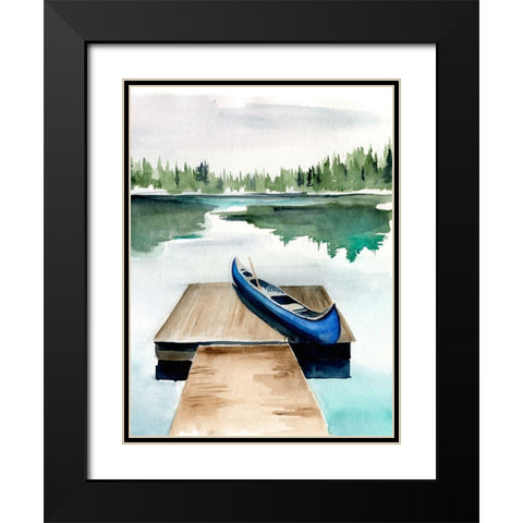 Lake Views I Black Modern Wood Framed Art Print with Double Matting by Parker, Jennifer Paxton