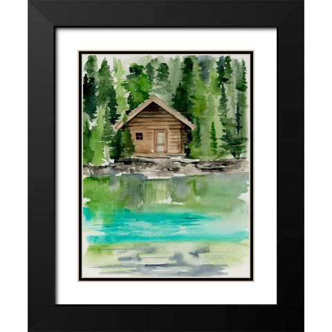 Lake Views II Black Modern Wood Framed Art Print with Double Matting by Parker, Jennifer Paxton