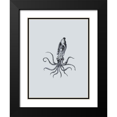 Marine Life II Black Modern Wood Framed Art Print with Double Matting by Wang, Melissa