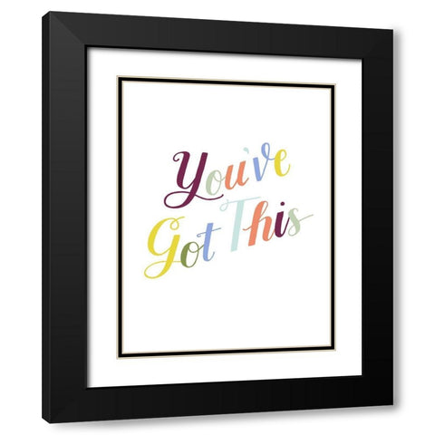 Be Yourself II Black Modern Wood Framed Art Print with Double Matting by Popp, Grace