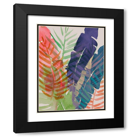 Electric Palms I Black Modern Wood Framed Art Print with Double Matting by Parker, Jennifer Paxton