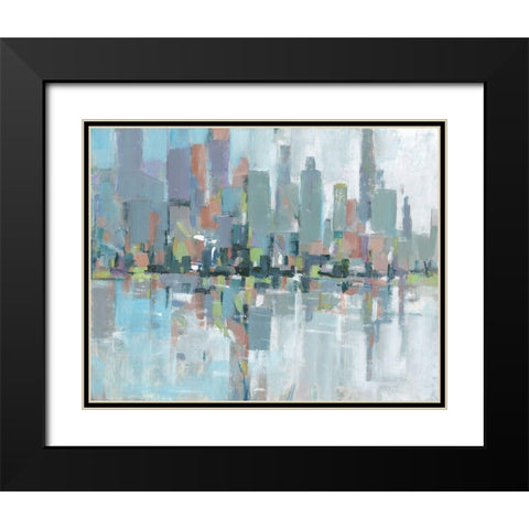 Metro II Black Modern Wood Framed Art Print with Double Matting by OToole, Tim