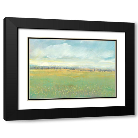 Soft Meadow Light II Black Modern Wood Framed Art Print with Double Matting by OToole, Tim