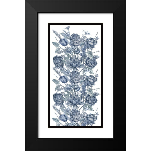 Ice Blue Botanical II Black Modern Wood Framed Art Print with Double Matting by Wang, Melissa