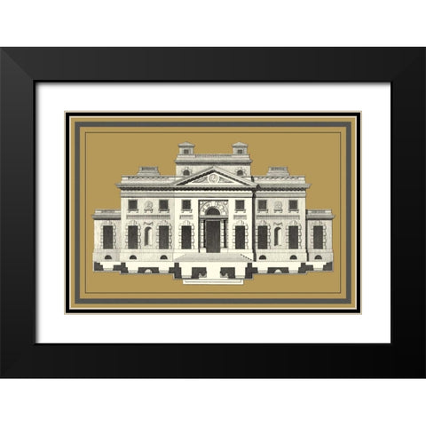 Grand Facade I Black Modern Wood Framed Art Print with Double Matting by Deneufforge