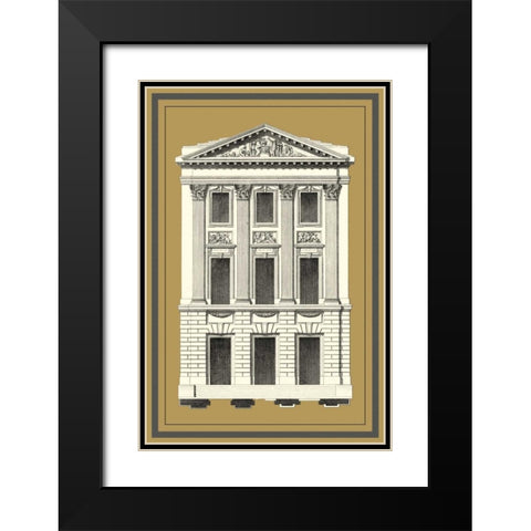 Grand Facade III Black Modern Wood Framed Art Print with Double Matting by Deneufforge