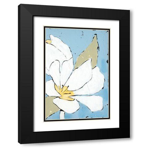 White Tulip Triptych III Black Modern Wood Framed Art Print with Double Matting by Reynolds, Jade