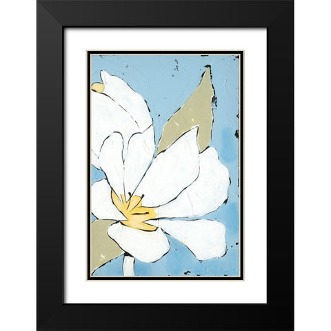 White Tulip Triptych III Black Modern Wood Framed Art Print with Double Matting by Reynolds, Jade