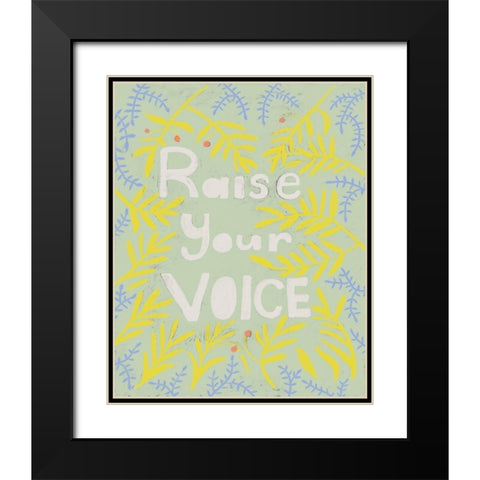 Her Voice I Black Modern Wood Framed Art Print with Double Matting by Zarris, Chariklia