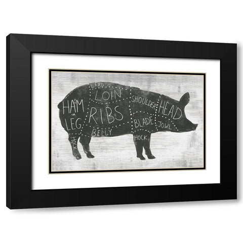 Farmhouse Butcher I Black Modern Wood Framed Art Print with Double Matting by Vess, June Erica