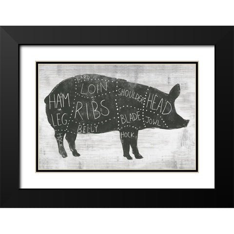 Farmhouse Butcher I Black Modern Wood Framed Art Print with Double Matting by Vess, June Erica
