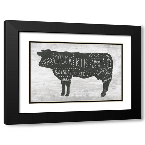 Farmhouse Butcher II Black Modern Wood Framed Art Print with Double Matting by Vess, June Erica