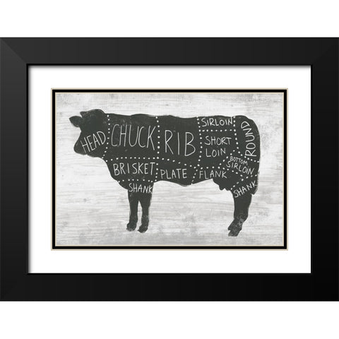 Farmhouse Butcher II Black Modern Wood Framed Art Print with Double Matting by Vess, June Erica