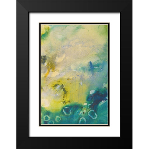 Turquoise Flow III Black Modern Wood Framed Art Print with Double Matting by Gardner, Jennifer