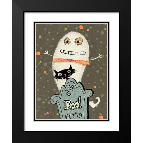 Happy Haunting I Black Modern Wood Framed Art Print with Double Matting by Eisner, Viv
