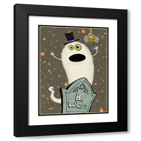 Happy Haunting II Black Modern Wood Framed Art Print with Double Matting by Eisner, Viv