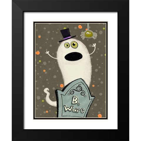 Happy Haunting II Black Modern Wood Framed Art Print with Double Matting by Eisner, Viv
