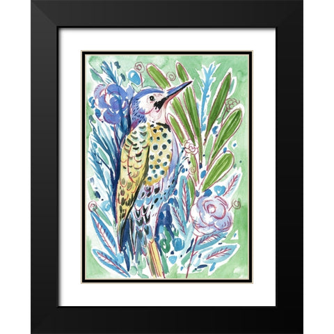 Tropical Portrait III Black Modern Wood Framed Art Print with Double Matting by Wang, Melissa