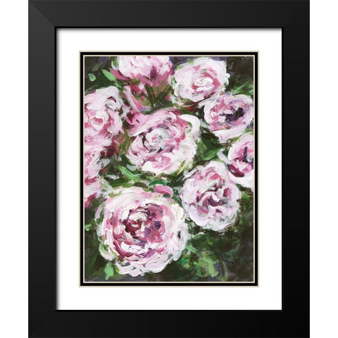 Rose Rhapsody I Black Modern Wood Framed Art Print with Double Matting by Wang, Melissa