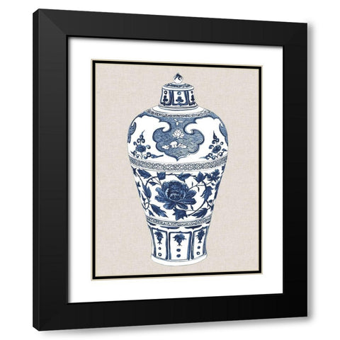 Antique Chinese Vase I Black Modern Wood Framed Art Print with Double Matting by Wang, Melissa