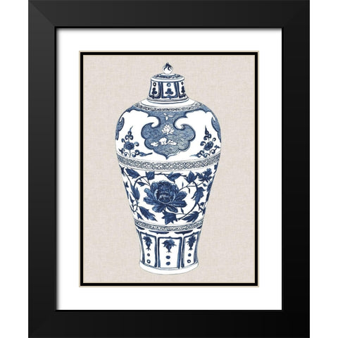 Antique Chinese Vase I Black Modern Wood Framed Art Print with Double Matting by Wang, Melissa