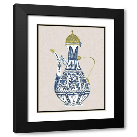 Antique Chinese Vase II Black Modern Wood Framed Art Print with Double Matting by Wang, Melissa