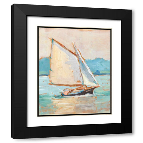 Contemporary Yacht II Black Modern Wood Framed Art Print with Double Matting by Harper, Ethan