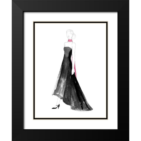 Black Dress II Black Modern Wood Framed Art Print with Double Matting by Ludwig, Alicia