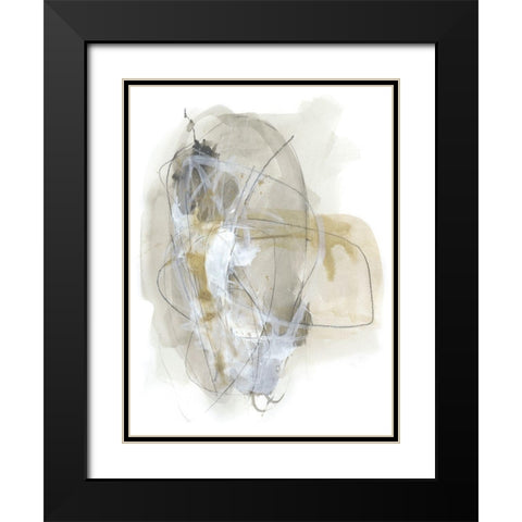 Turbulent I Black Modern Wood Framed Art Print with Double Matting by Vess, June Erica
