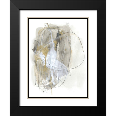 Turbulent III Black Modern Wood Framed Art Print with Double Matting by Vess, June Erica