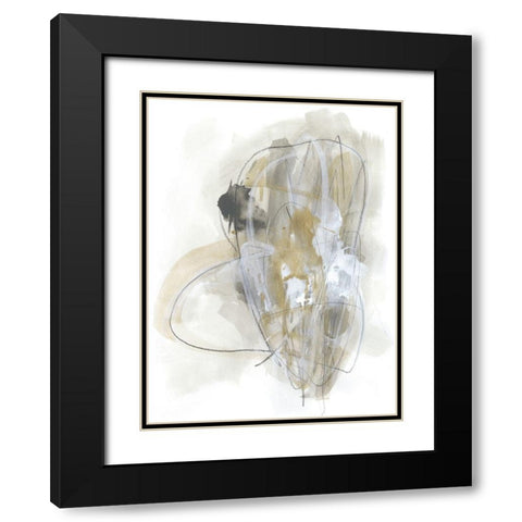 Turbulent IV Black Modern Wood Framed Art Print with Double Matting by Vess, June Erica