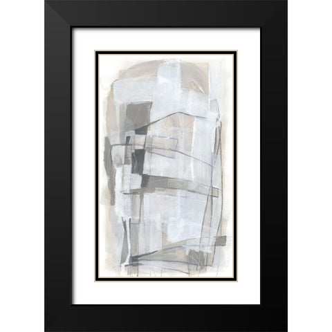 Verticality I Black Modern Wood Framed Art Print with Double Matting by Vess, June Erica