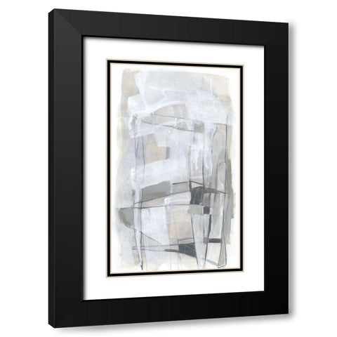 Verticality II Black Modern Wood Framed Art Print with Double Matting by Vess, June Erica