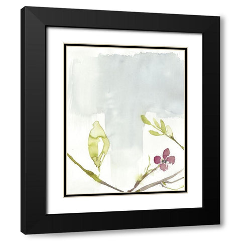 First Blooms II Black Modern Wood Framed Art Print with Double Matting by Goldberger, Jennifer