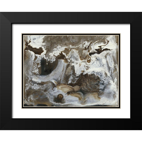 Transmutation IV Black Modern Wood Framed Art Print with Double Matting by Bramma, Lila
