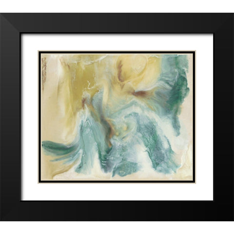 Emerald Tablets II Black Modern Wood Framed Art Print with Double Matting by Bramma, Lila