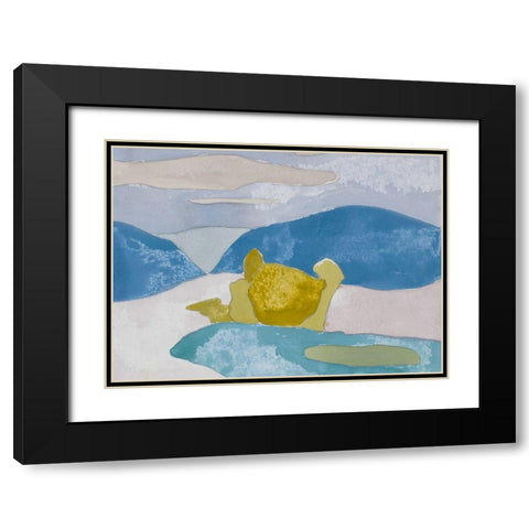 French Countryside I Black Modern Wood Framed Art Print with Double Matting by Delamater, Rob