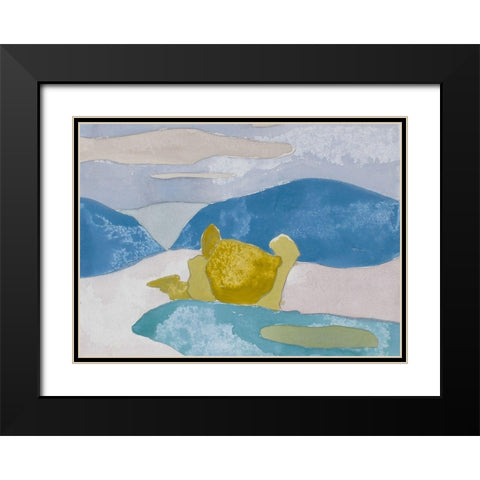 French Countryside I Black Modern Wood Framed Art Print with Double Matting by Delamater, Rob
