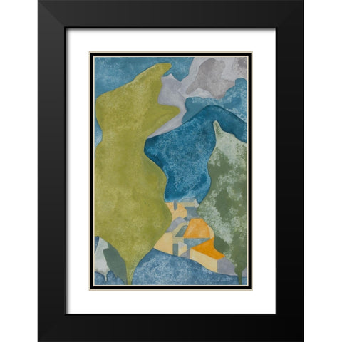 French Village II Black Modern Wood Framed Art Print with Double Matting by Delamater, Rob