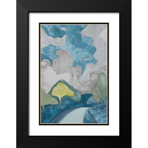 French Village III Black Modern Wood Framed Art Print with Double Matting by Delamater, Rob