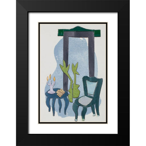 Chateau Interior IV Black Modern Wood Framed Art Print with Double Matting by Delamater, Rob