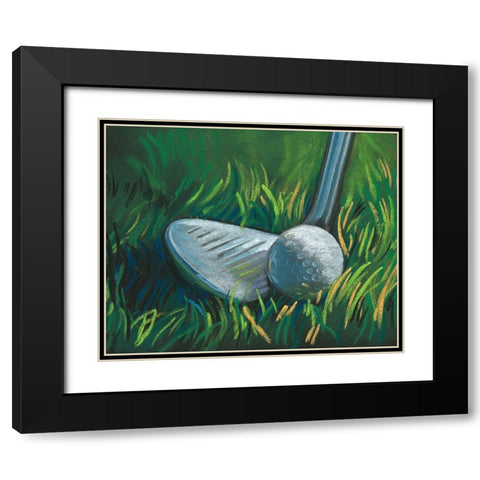 Tee Time II Black Modern Wood Framed Art Print with Double Matting by Parker, Jennifer Paxton