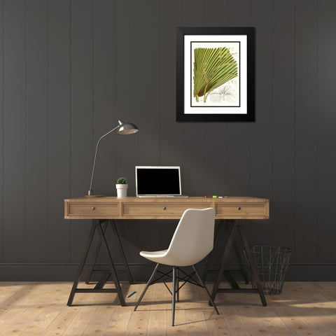 Palm Melange I Black Modern Wood Framed Art Print with Double Matting by Curtis