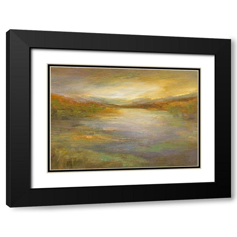 Foothills Black Modern Wood Framed Art Print with Double Matting by Finch, Sheila